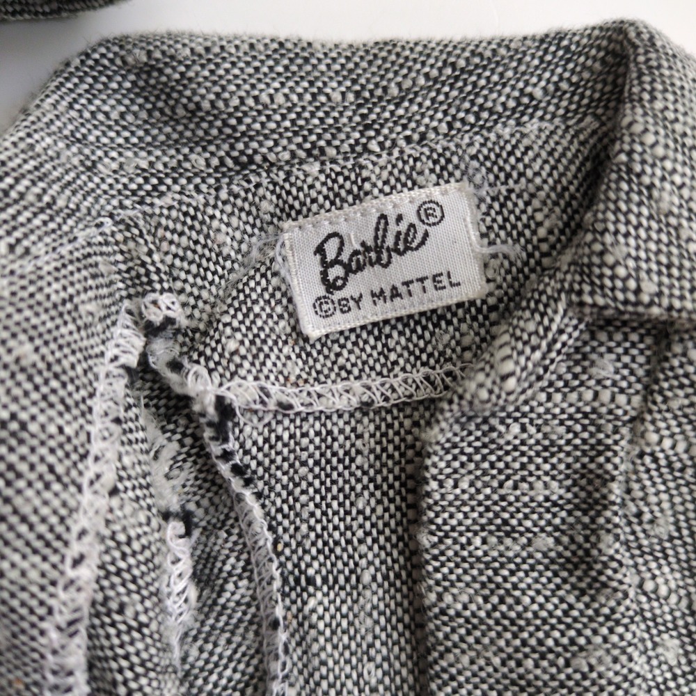Vtg 60s Mattel Barbie Career Girl #954 Tweed Suit Outfit Black White COMPLETE - Picture 7 of 10
